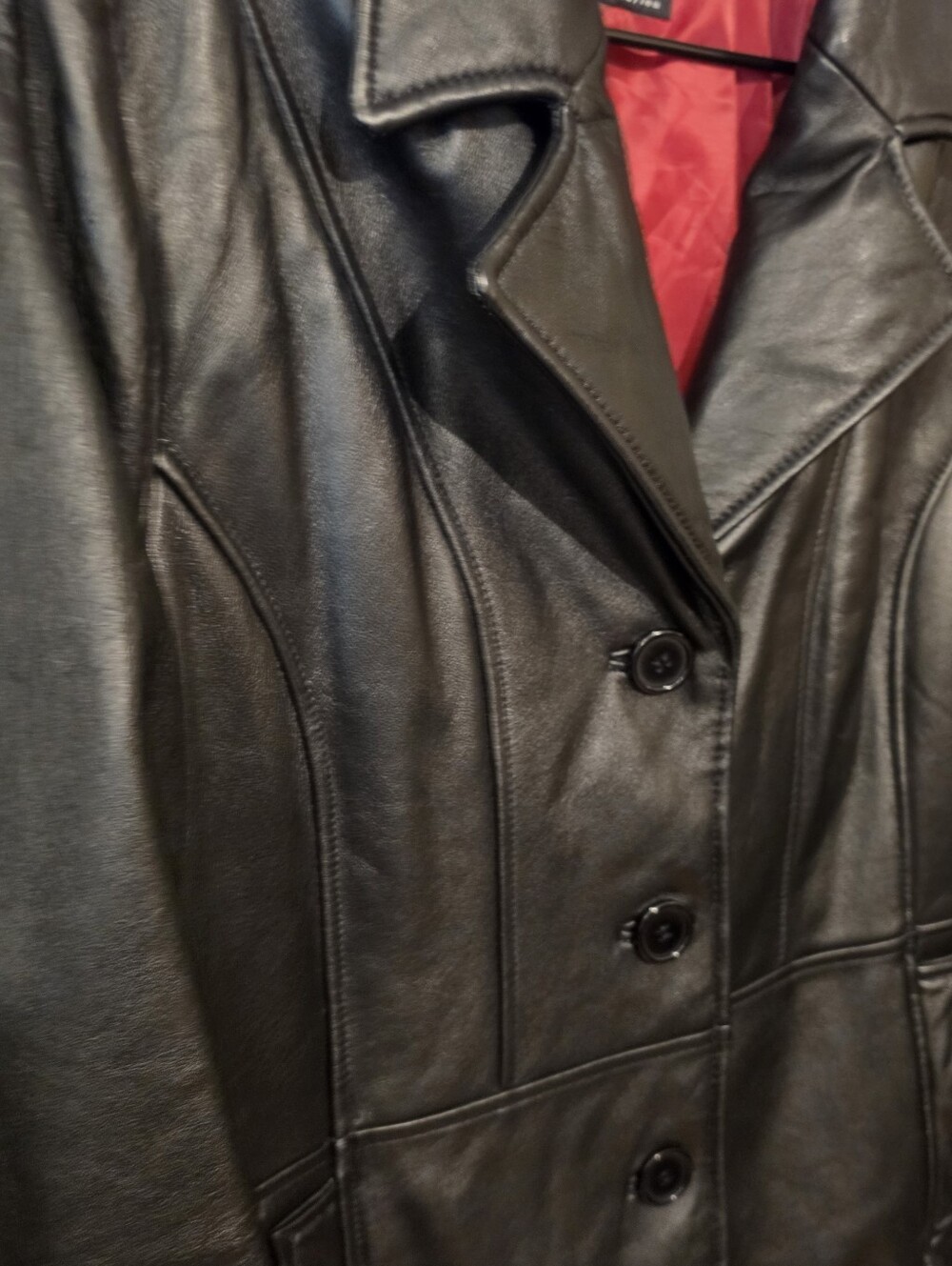 Women's Pelle Studio Genuine Black Leather Thinsulate Jacket Blazer (Size 2X)